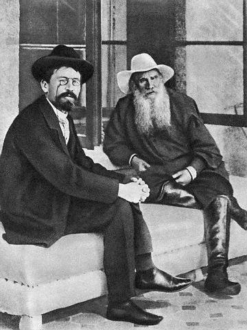 This is What Leo Tolstoy and Anton Pavlovitch Tchekhov Looked Like  in 1901 