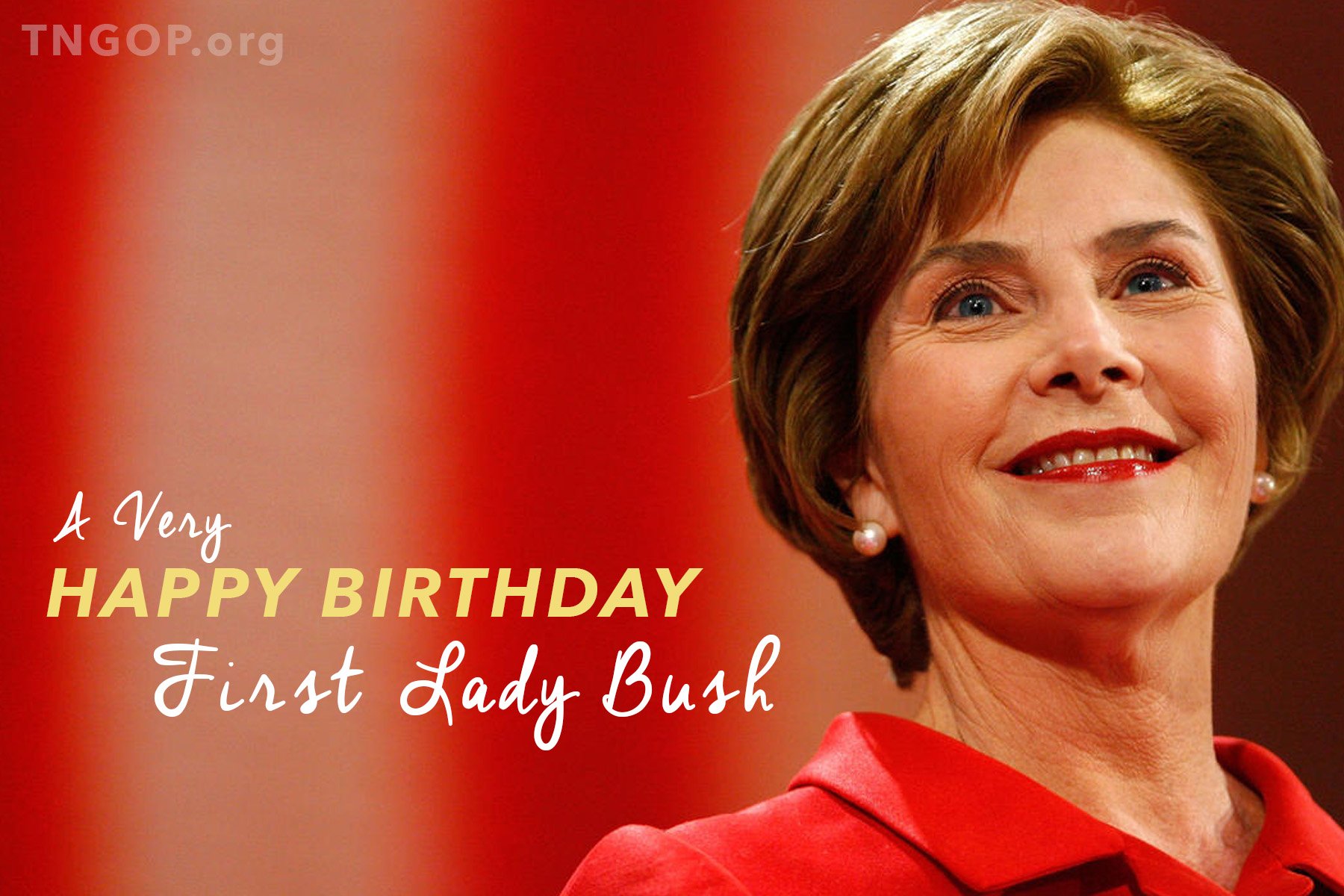 It\s not too late to help us wish First Lady Laura Bush a \"Happy Birthday!\" Sign the card:  