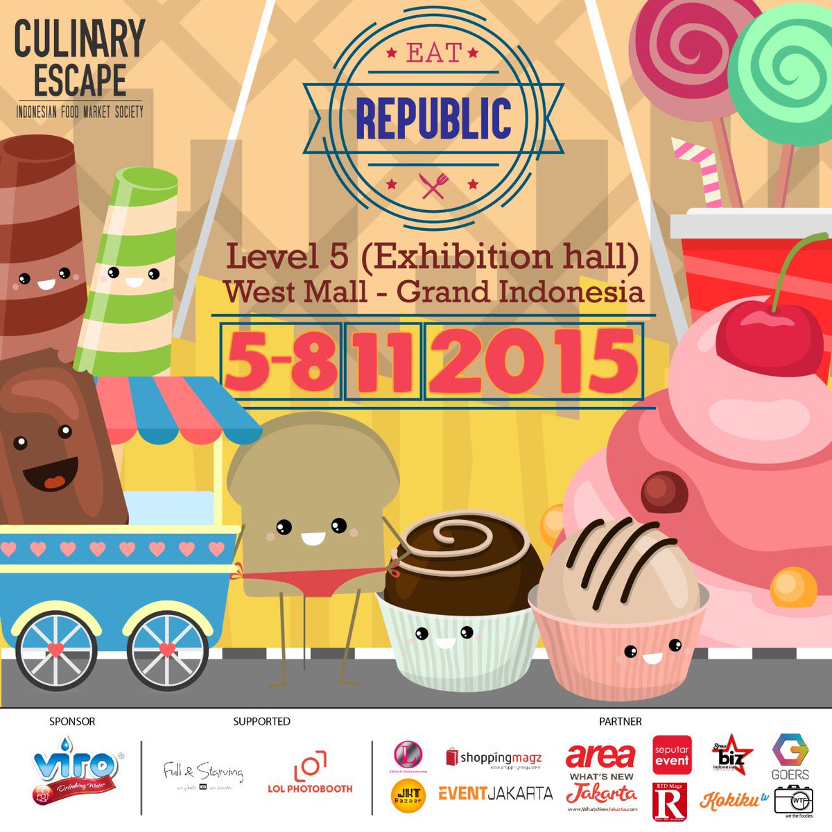 virowater's tweet photo. TODAY is THE DAY ! 
siapa nih yang hari ini akan datang ke acara Culinary Escape ? :D #ViroCulinaryEscape https://t.co/V5w1jkpF3R