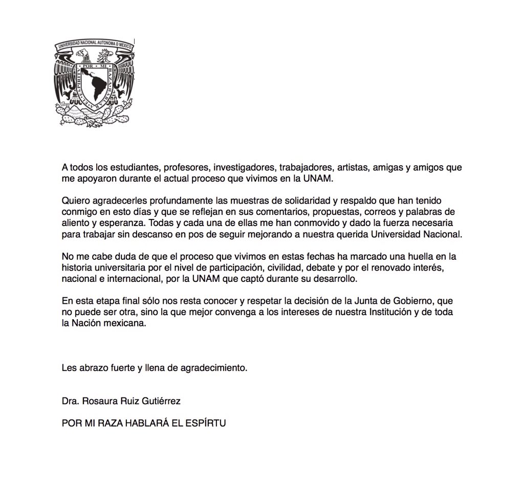 #OrgulloUNAM Les abrazo fuerte y llena de agradecimiento #ValorUNAM