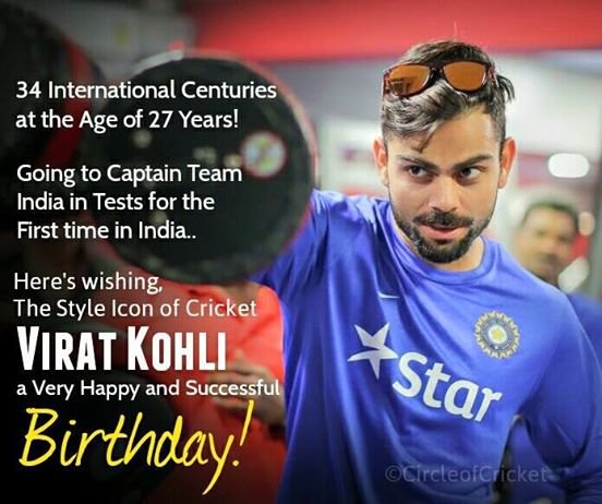 Happy Birthday, Virat Kohli  