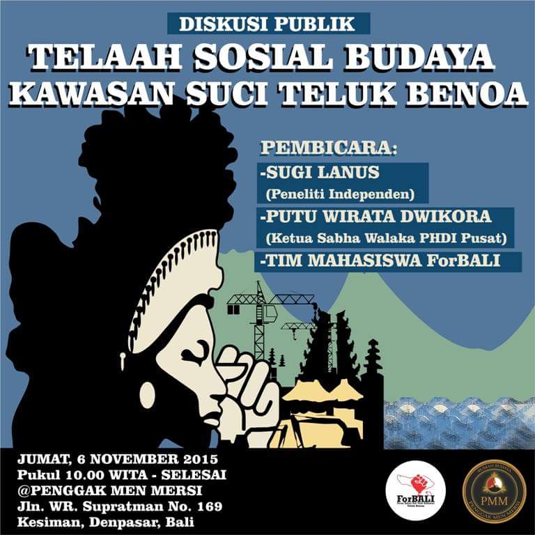 Yuk yang besok pagi datang biar tau bagaimana keadaan sosial.budaya kawasan suci Teluk Benoa. Datang ya.