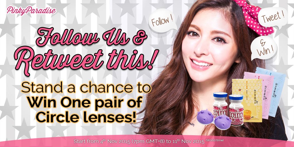 PinkyParadise2U's tweet photo. Follow us, Retweet this, and you may win one pair of lenses! https://t.co/rzQoe59wTa #coloredcontacts #pinkyparadise https://t.co/Y7BppHtMix