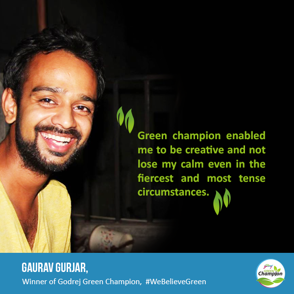 TheGreenChamps's tweet photo. #GreenChampions has helped our winner, @gauravgurjar14 tap into new abilities. Take look at what he has to say https://t.co/xnRJo68yPZ