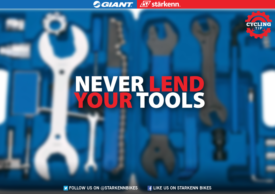 StarkennBikes's tweet photo. You never know when you would need the tools for your bike. Never loan them! #Starkenn #GiantBikes https://t.co/m8pOBn2GZw