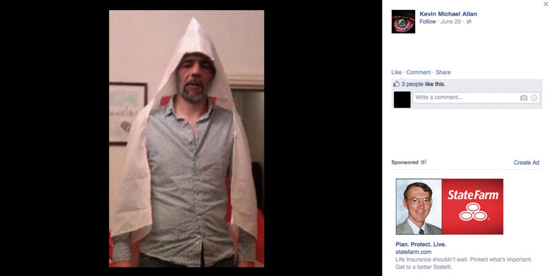 frightsec's tweet image. Kevin Allan wanna-be KKK member as well as a bootlicker pastebin.com/CJcBcPfm #OpKKK #HoodsOff