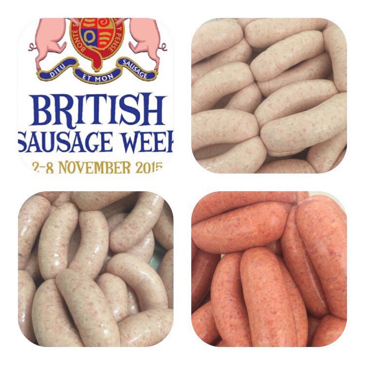 Good morning everyone, it's #BritishSausageWeek and we have a wide variety of our homemade sausage ready for you 🍴