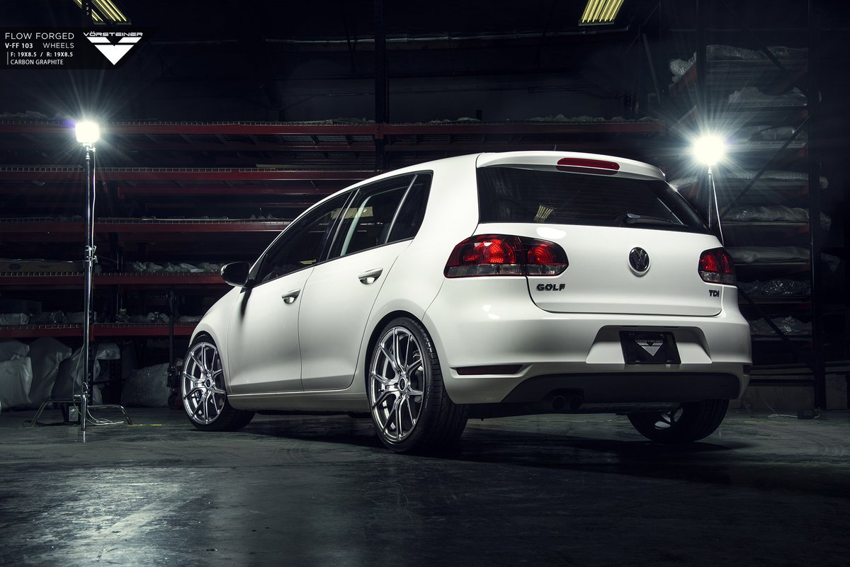 Vorsteiner's tweet photo. We equipped a #Volkswagen #Golf #GTI with a set of our #Vorsteiner V-FF 103 #wheels https://t.co/wekp53o73v https://t.co/nluUgyroVj