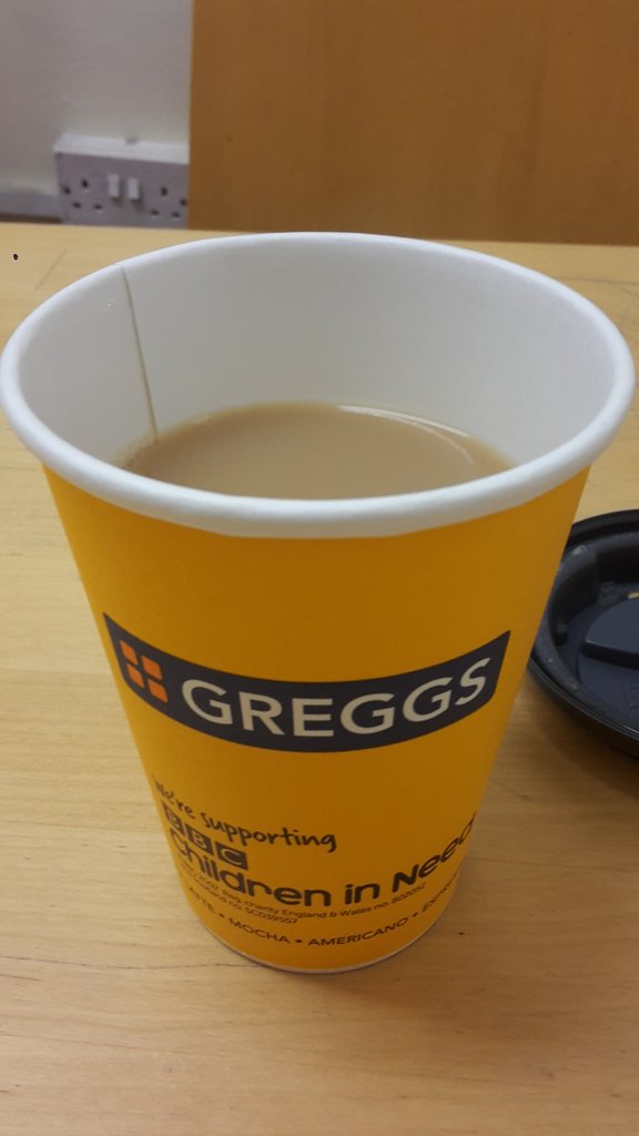 rebeccajane21's tweet photo. #YellowCups #ChildrenInNeed #Greggs @GreggsOfficial https://t.co/8YyOECstGZ