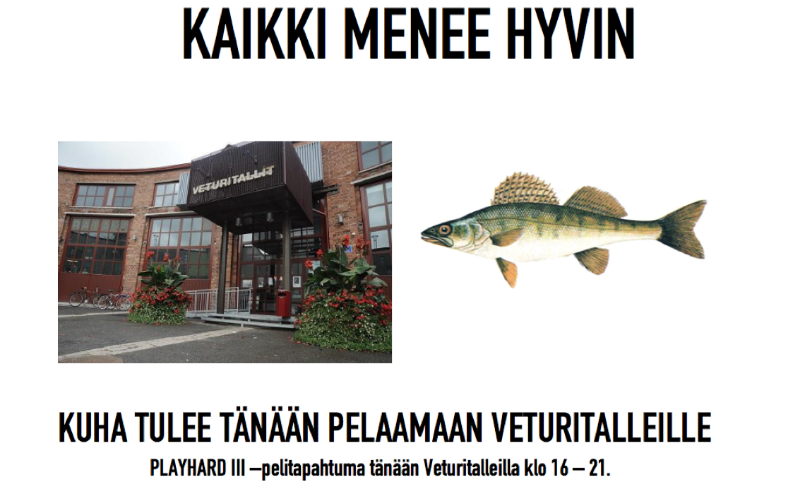miialyyra's tweet photo. Tänään #PLAYHARD III -pelitapahtuma valtaa #veturitallit
Ei muutakun #GameONjkl ! https://t.co/97F2ZF0sHP