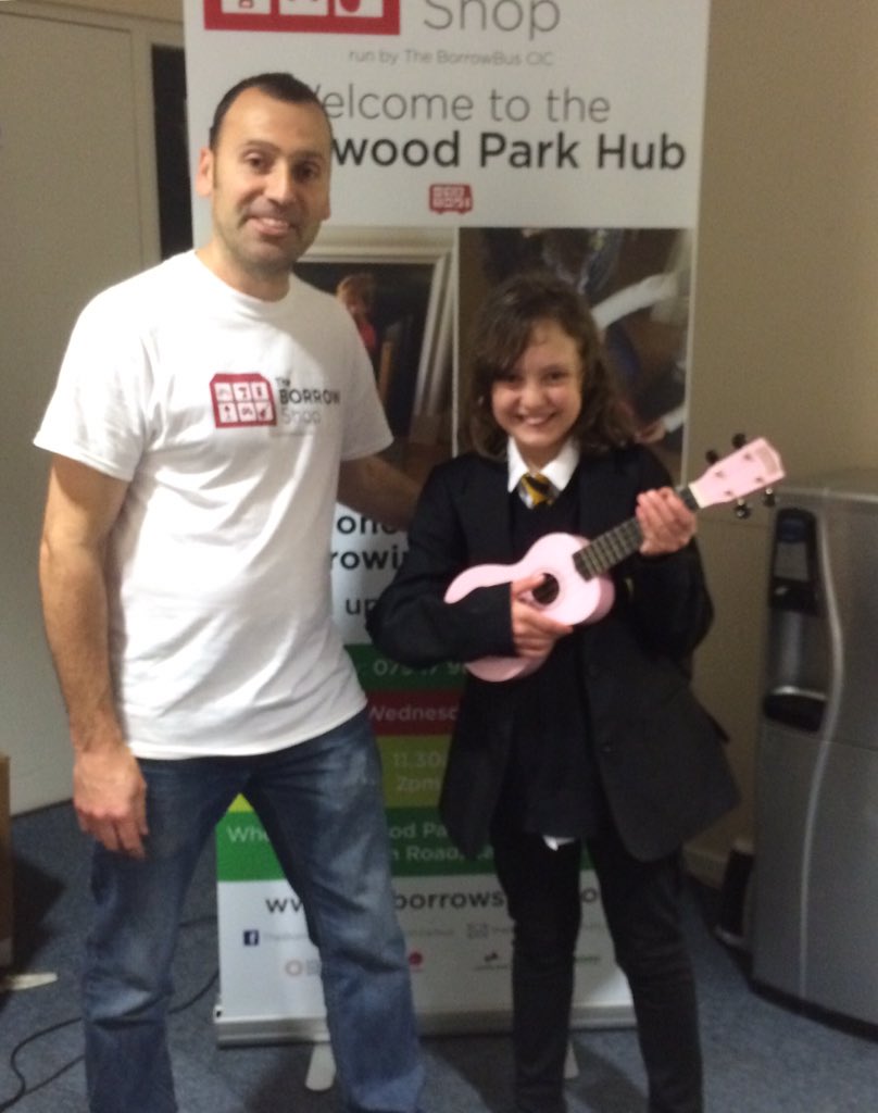 theborrowbus's tweet photo. Fab day of musical FREE borrowing @ The BorrowShop #Langley.A Clarinet,Ukulele, Violin,Keyboard &amp; Xylophone borrowed https://t.co/GbrTJPSR4v