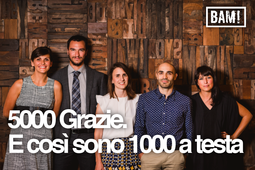 BAMstracult's tweet photo. E così sono 5000 #grazie. Uno a testa. #Enjoy #Milestone https://t.co/TDbKukIFwi