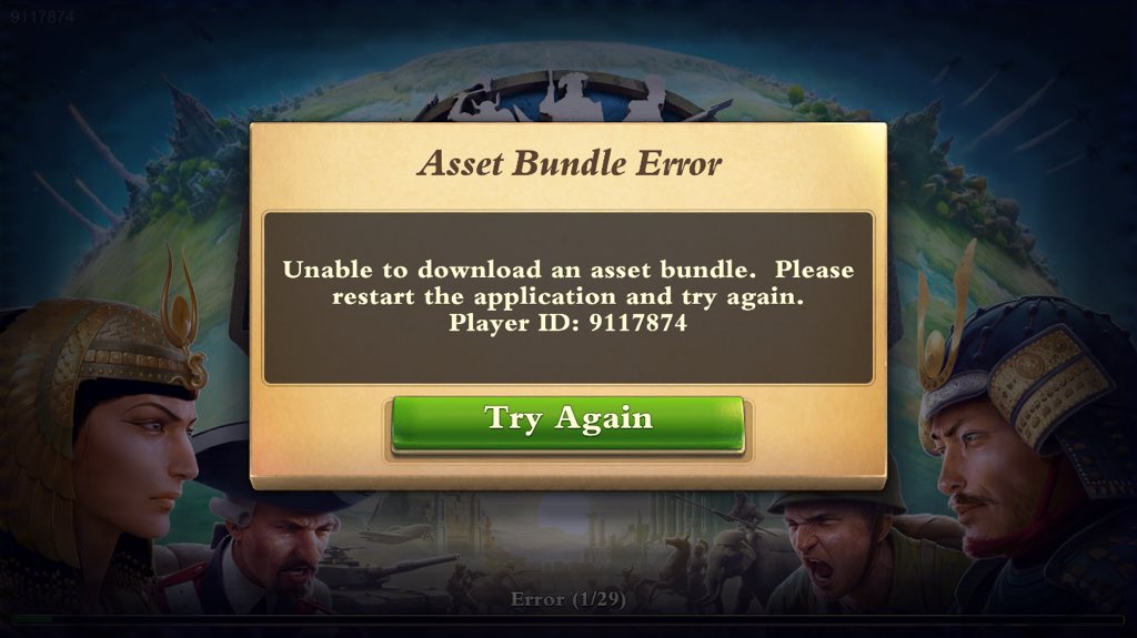 lahool1's tweet photo. @PlayDomiNations hi, keep getting this error message when trying to load game. Can you help? https://t.co/0Zk6fcdhsv