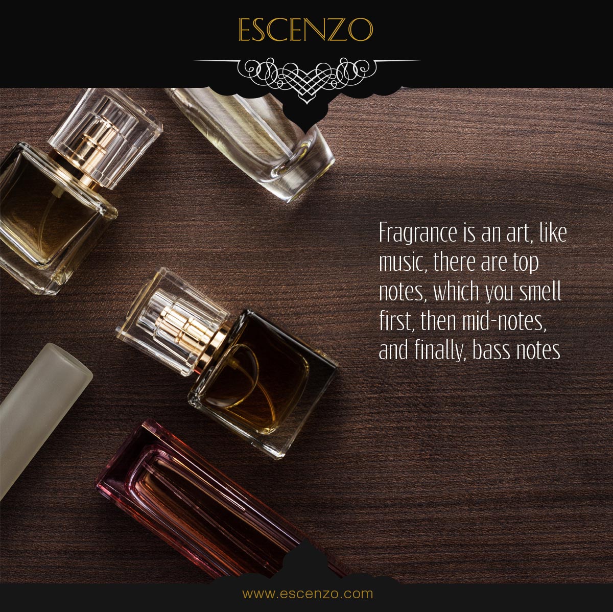 escenzo's tweet image. #Fragrance is an art, like music, there are #topnotes, which you #smell first, mid-notes and finally bass #notes