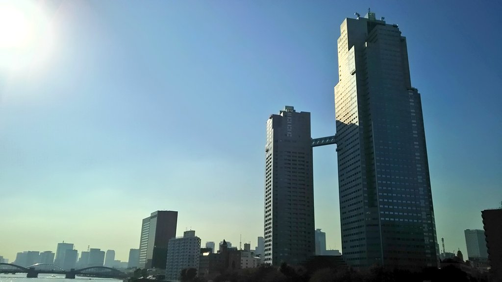 佃大橋から勝鬨橋をみる