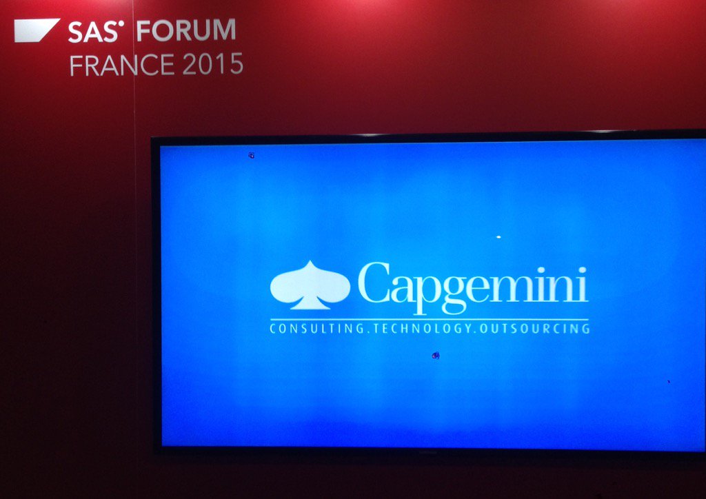 En direct du <a href="/SASanalytics/">SASanalytics</a> Forum Paris 2015. Sponsor &amp; Intervention de <a href="/capgeminifrance/">Capgeminifrance</a> #SASFF2015