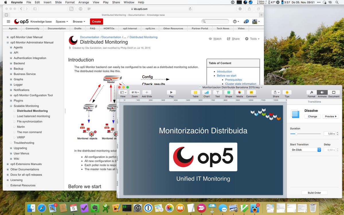 Ultimos retoques. Jornada #j5n_monitorizacion con <a href="/Solucions_im/">Solucions-im</a>. Distributed Monitoring with #op5 #op5Monitor
