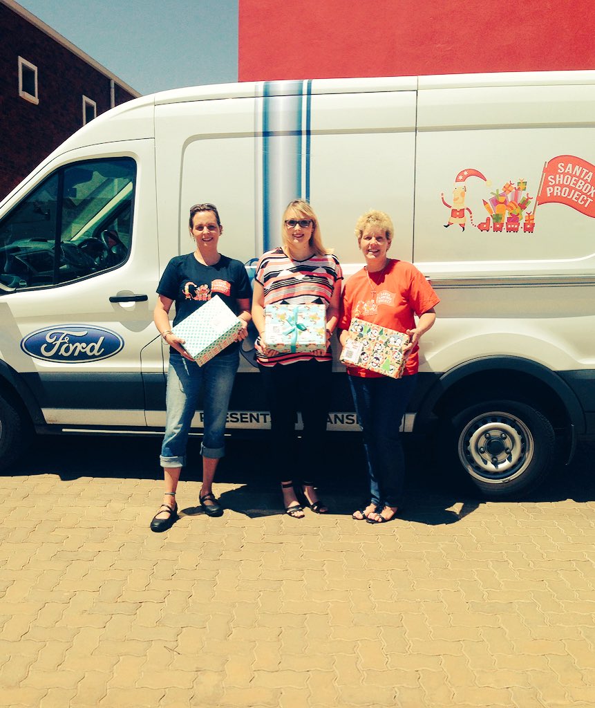 CecMcLane's tweet photo. Thanks to @FordSouthAfrica the @SantaShoebox team are delivering presents to kids across SA. #PresentsInTransit https://t.co/8UBWpONd2j