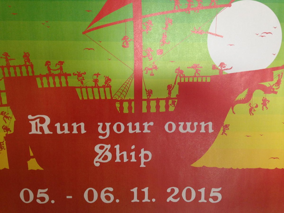 CoreMedia's tweet photo. "Run your own ship" - our motto for 2 days of hacking #CoreMedia #Hackathon #cmhack https://t.co/TiNHcwGHKo