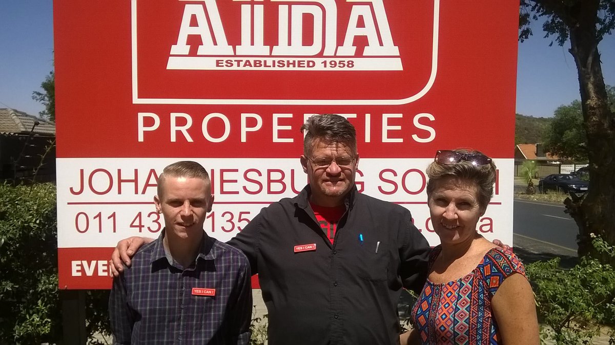 Aida_National's tweet photo. It is a great pleasure to welcome Trevor, Ruth &amp; Taylor Sturgess to the AIDA Family. #AidaJHBSouth https://t.co/rX73DBUQhS
