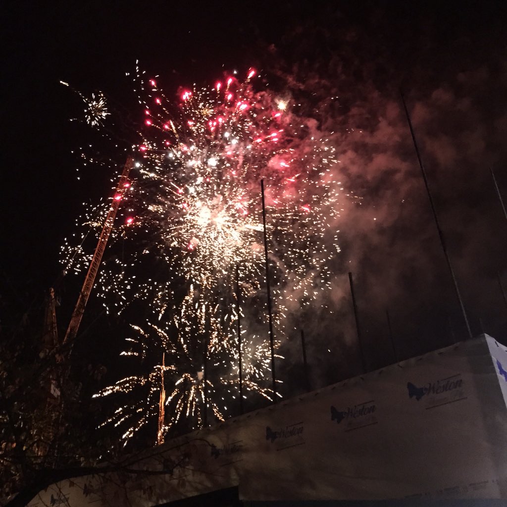 Fantastic firework display and launch party of @WestonHomes Grand Central Scheme last night