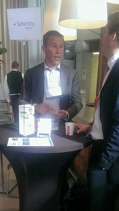 Solvinity's tweet photo. Second day at the #strategieplatform to discuss the future of the banking and insurance industry @heinbrat https://t.co/fLq050q3Xd