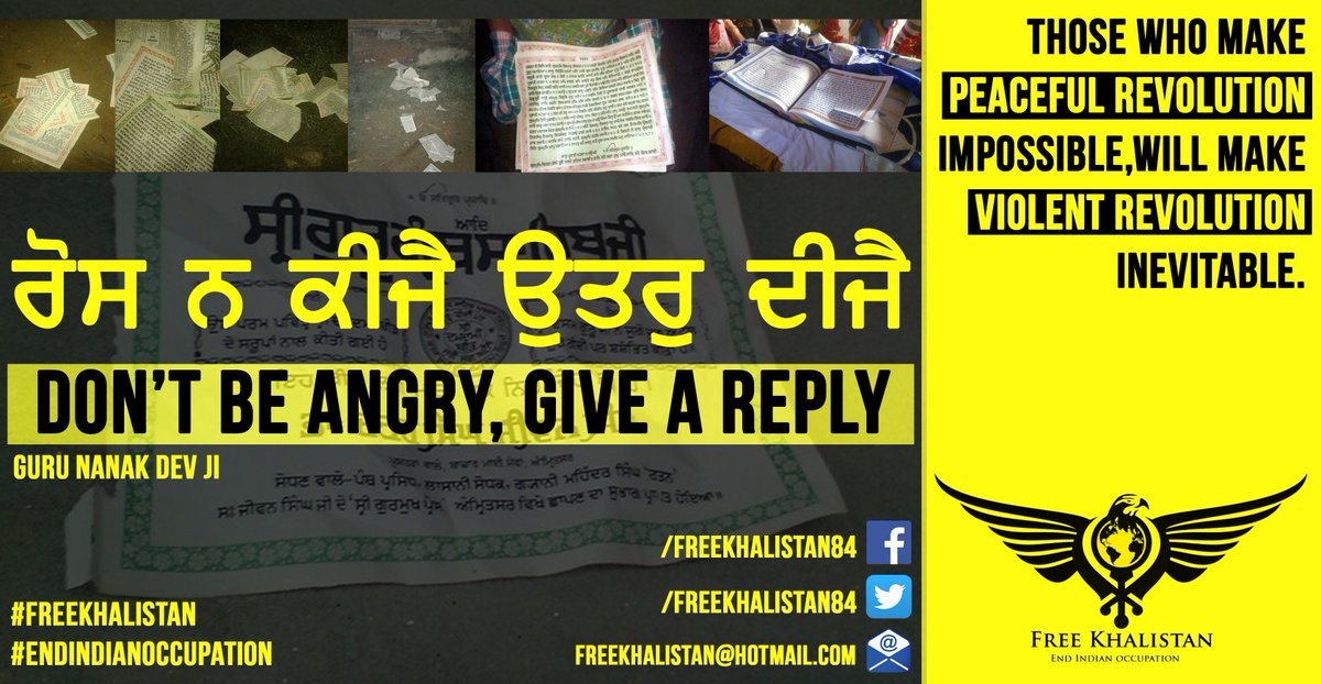 FreeKhalistan84's tweet photo. 'Ros Na Kijje, Uttar Dijje'
'Don't Be Angry, Give A Reply'
Guru Nanak Dev Ji

#FreeKhalistan
#EndIndianOccupation https://t.co/ALTCZK0JvQ