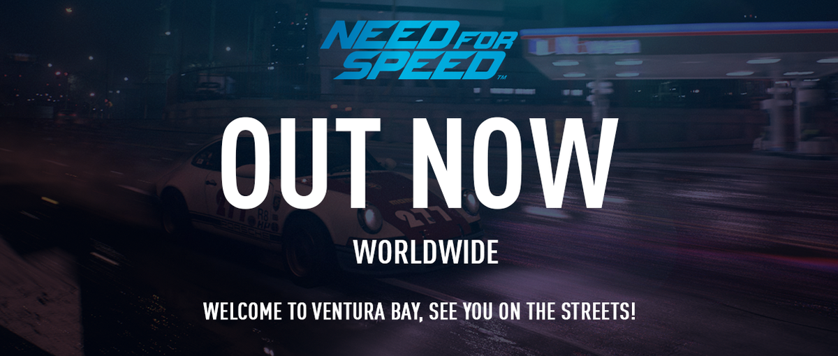NeedforSpeed's tweet photo. Need for Speed is now available worldwide. We'll see you on the streets! https://t.co/U7mp5IWOPR