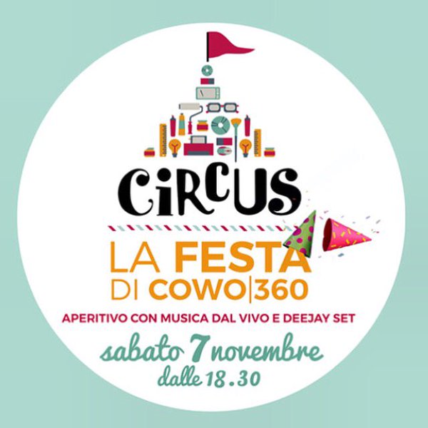 coworkingcowo's tweet photo. RT@andreacreativo Sabato 7 tutti al @CoworkingRoma x #Circus2015 https://t.co/gEQ0G4cK1p #aperitivo #coworking #Roma https://t.co/2SuTtIrw08