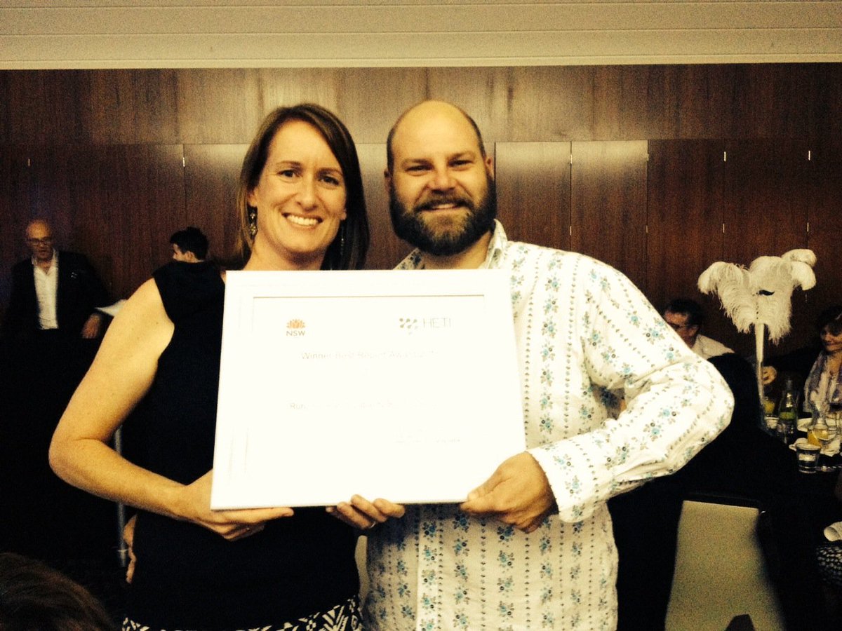 Talknutrition's tweet photo. Congratulation Catherine Bourke winner of HETI research award and her supervisor Daniel Belshaw #RHRC2015 https://t.co/J8oNYERLc0