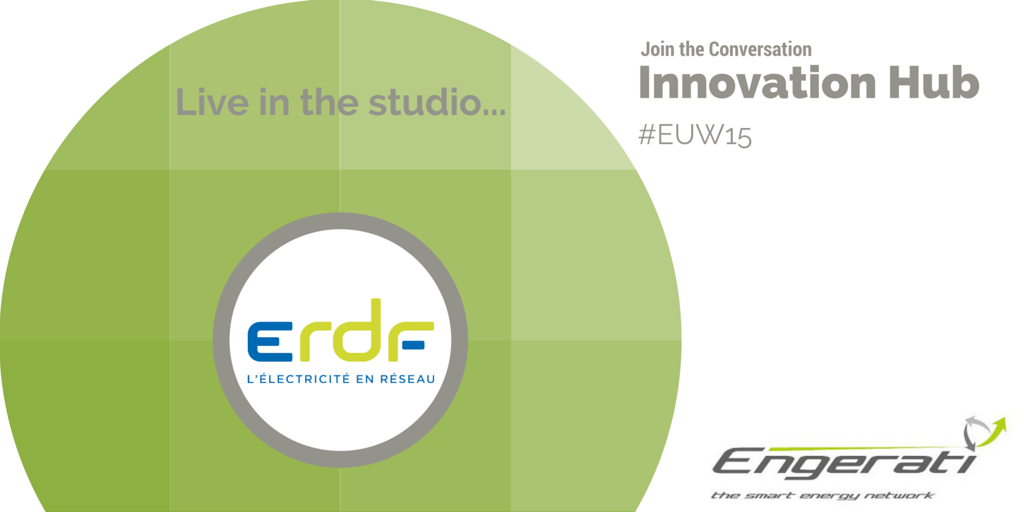Engerati's tweet photo. We’ve got a special Grid4EU update next in the studio with @erdf in the #EngeratiStudio #EUW15 https://t.co/mc2IwkOewZ