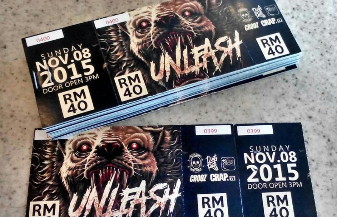 Friends in Malaysia, you can get your presale ticket at all rock corner outlet for this weekend show. See you soon!