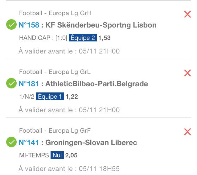 PronoTonight's tweet photo. Combi Étoile 🎇🎆💫: #SafeToSafe #MisezCash #EuropaLeague #ParionsSport https://t.co/rht8fjRmRc