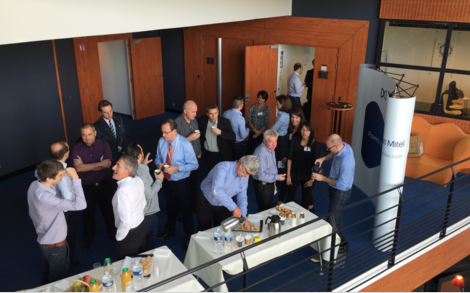 ytrouilleux's tweet photo. Les partenaires #MiVoiceBusiness ont répondu présents à la matinée @MGCE_IT &amp; #Mitel pr parler nouveautés #UCC #CCTR https://t.co/TDUf9FJrkF