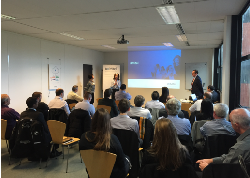 ytrouilleux's tweet photo. Les partenaires #MiVoiceBusiness ont répondu présents à la matinée @MGCE_IT &amp; #Mitel pr parler nouveautés #UCC #CCTR https://t.co/TDUf9FJrkF