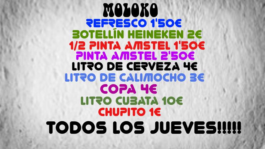 Pubmoloko's tweet photo. Por fin es jueves y volvemos abrir moloko con nuevos y increíbles precios para las noches de los jueves !!! https://t.co/PvJMVuw4Qv
