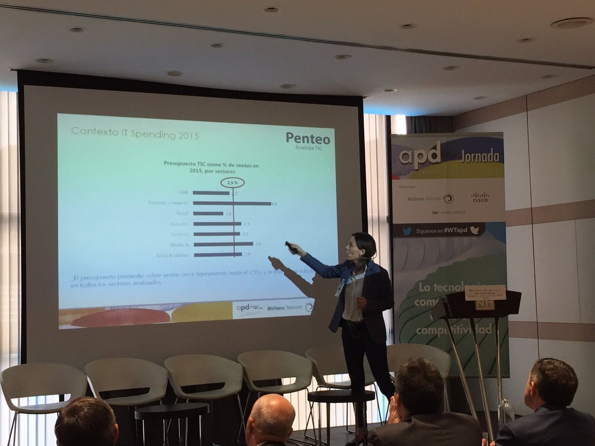APDasociacion's tweet photo. Es el turno de Mónica Maqueda de @penteoanalyst nos hablará de la Digitalización y nuevas tendencias TIC #WTapd https://t.co/2x1IAjiAou