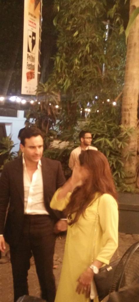 bombaytimes's tweet photo. #SaifAliKhan is here at the @PrithviTheatre #PFT2015 #PrithviTheatreFestival #PrithviFestival https://t.co/wF4AI4EVET