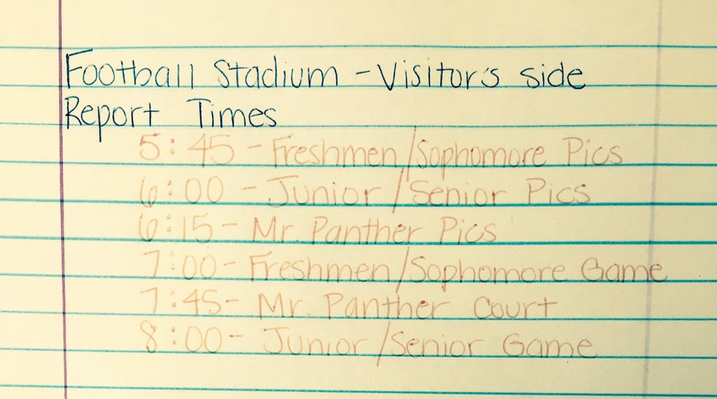 Here are the report times for tonight! 🏈🍊