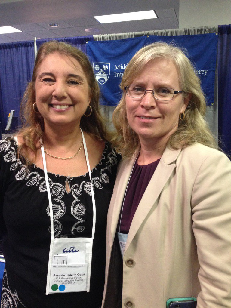 WinnieHeh's tweet image. Pascale Kraus of USDOS &amp;amp; President of TAALS to Dean Jourdenais @MIIS: your grads are fabulous &amp;amp; they love our PMs.