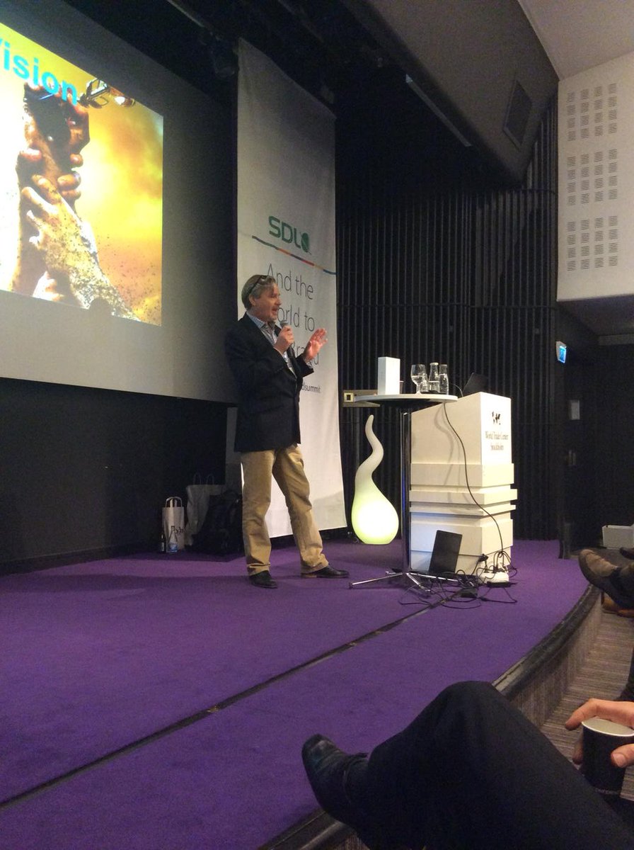 RWSGroup's tweet photo. Allen Hall kicking off the Nordic Summit with the message: One SDL #sdlsummit https://t.co/InPk03DyBh