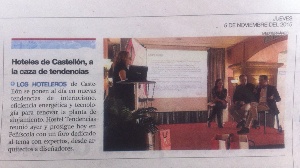 Hosteltendencia's tweet photo. Hoteles de Castellón a la caza de #tendencias vía @epmediterraneo #HostelTendencia2015 #Hoteles https://t.co/CZCCduexwB