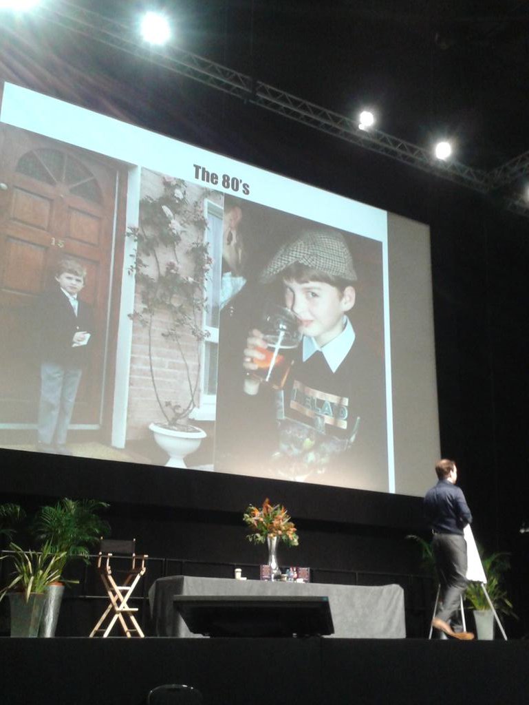 quirkybooksnet's tweet photo. @srseminars #SuccessUK #launchingmybusiness Paul O'Mahony on stage talking about his story. Both parents teachers. https://t.co/Wxf5uckFTj