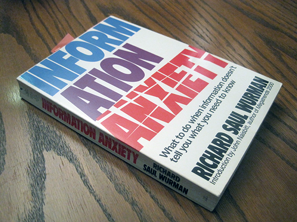 designfeast's tweet photo. @bigmediumjosh Reminded of “Information Anxiety” (1989) by Richard Saul Wurman, Founder, @TEDTalks. #TechByDesign https://t.co/RDJVNDcQLK