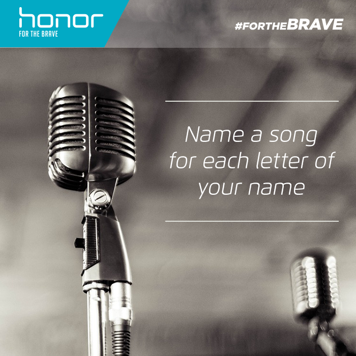 honorph's tweet image. Make your names sound musical today by answering this #BraveOne challenge!