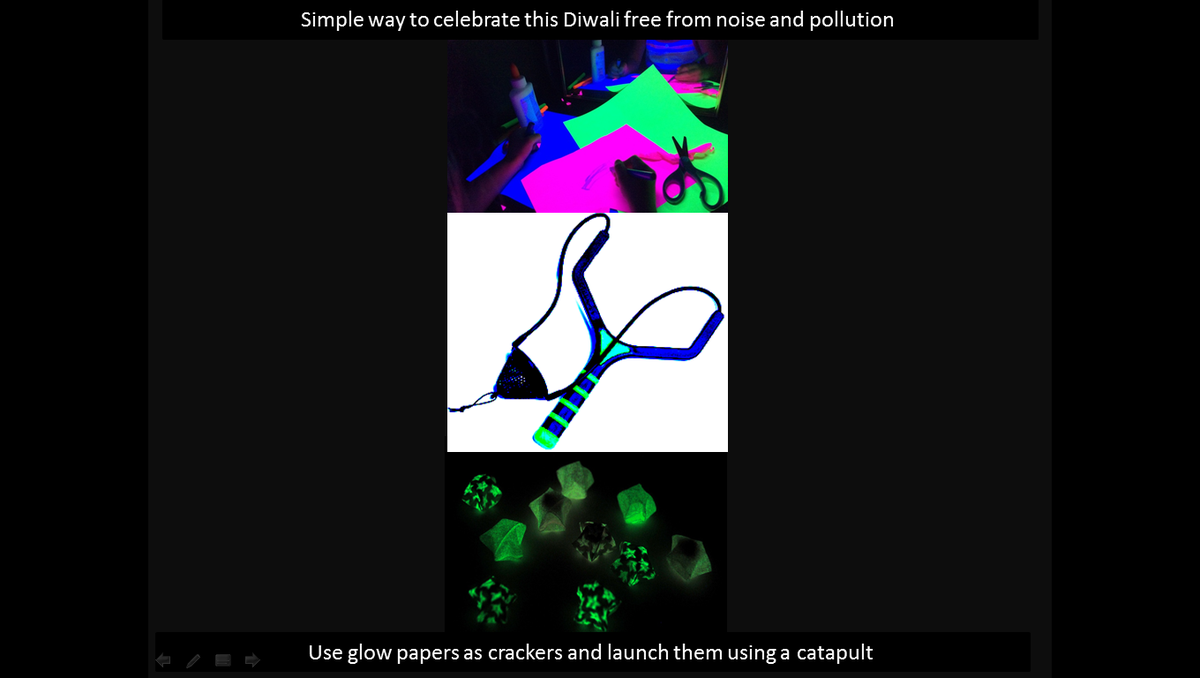 psyentwist's tweet photo. @creanara how about using a catapult to launch crunched glow papers for a #noisefreediwali #creativediwali ? https://t.co/ks798Ebo1O