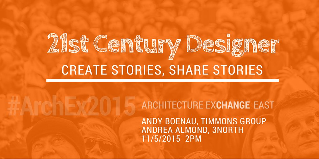 Boenau's tweet photo. If you're the expert, don't leave storytelling to the marketing dept.
#smps #ArchEx2015 https://t.co/luEAFVVXaJ
