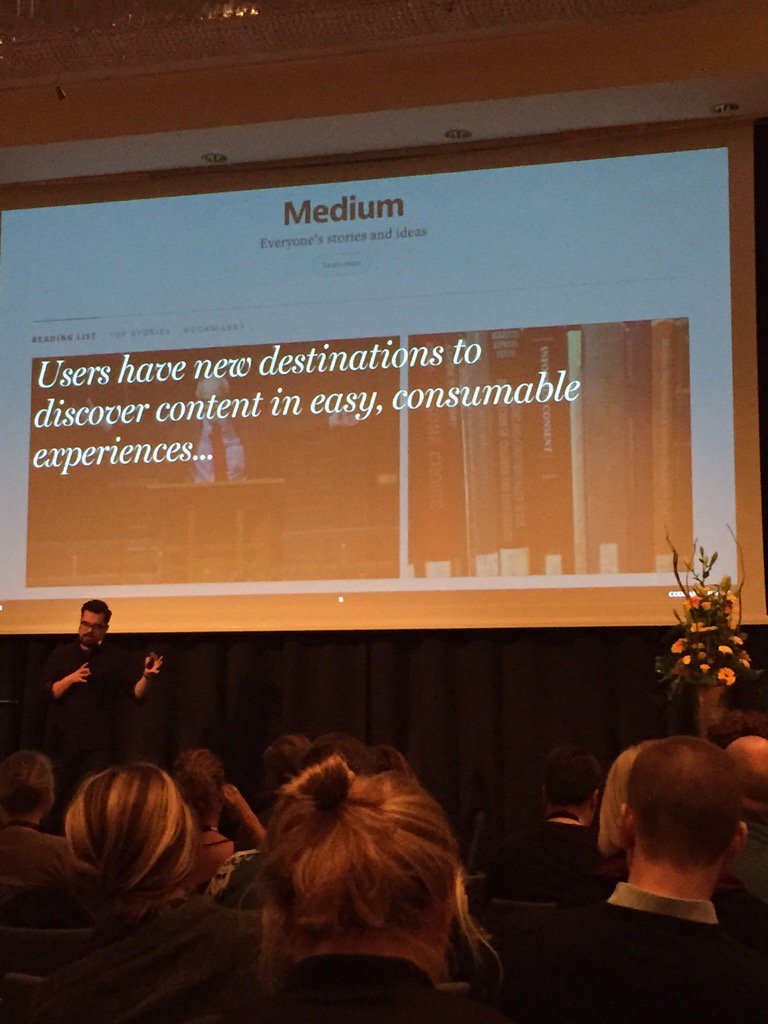 UlrikaAhl's tweet photo. Hur jobba med reaktivt content? Tar del av många spännande föreläsningar idag på #digitalcrunch #codeandtheory https://t.co/s9isowRAWk