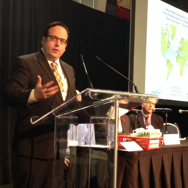 canadianbiomass's tweet photo. Port of Halifax's Patrick Bohan discusses port operations at #WPAC2015. https://t.co/VD9FBu6HNE