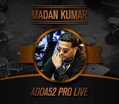 IndiaPokerNews's tweet photo. #OPNIndia #PokerInterview Heads Up With Adda52 Pro LIVE Madan Kumar.โบ https://t.co/cpZ4rXCMxW https://t.co/VNmD6ATKca
